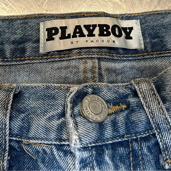 PLAYBOY Blue Slim Jeans with Classic Denim and Contrasting Stitching - Picture 1 of 4